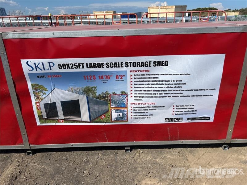 SKLP SK-S5025 25 ft x 50 ft Large Scale Storage Bu Edifícios com estrutura de aço
