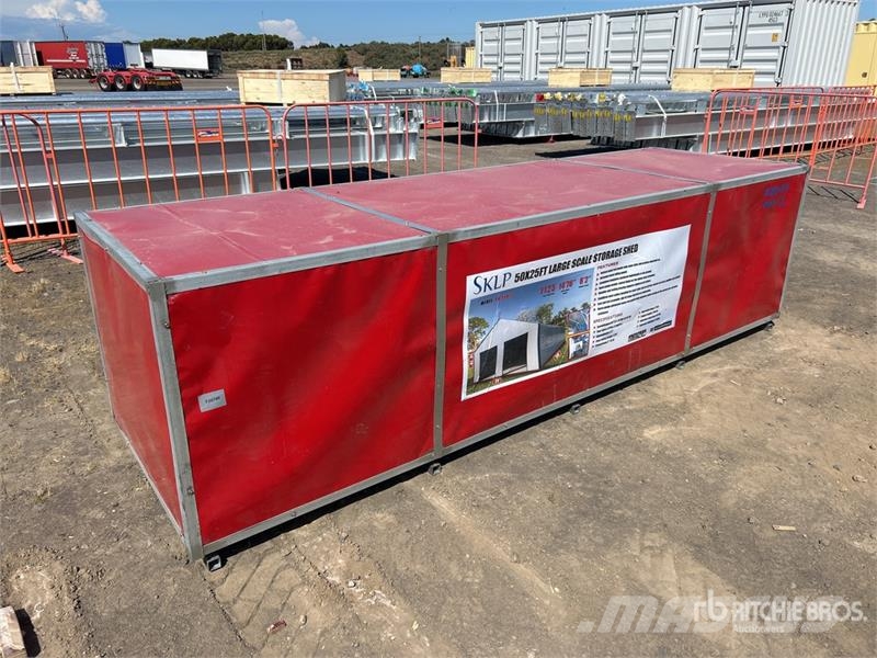 SKLP SK-S5025 25 ft x 50 ft Large Scale Storage Bu Edifícios com estrutura de aço