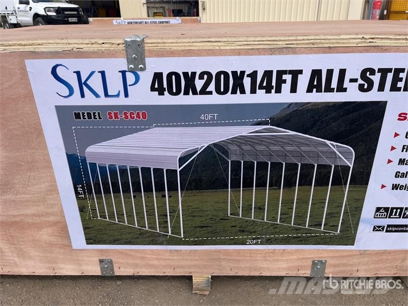  SKLP SK-SC40 20 ft x 40 ft All-Steel Carport (Unus Edificación de acero