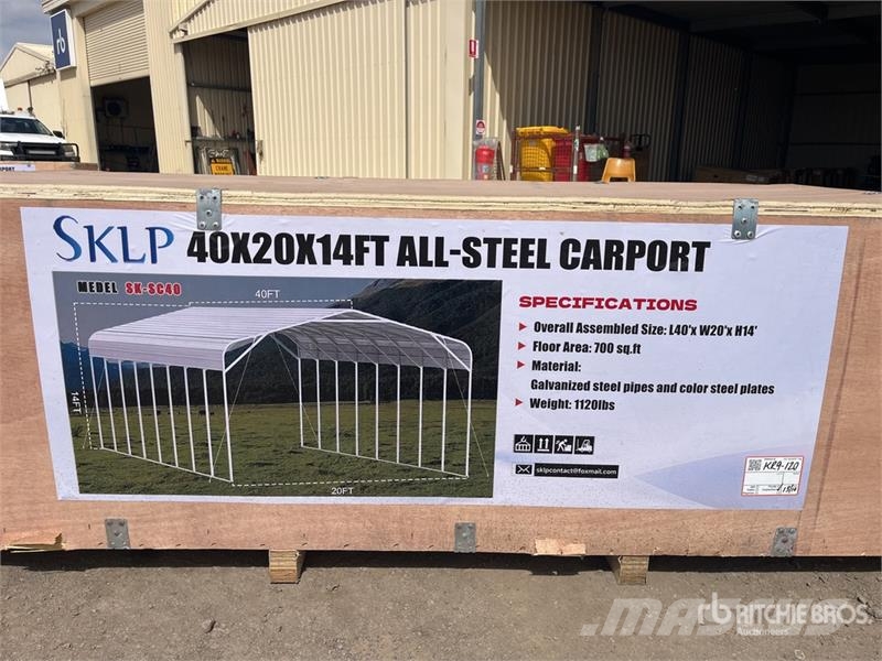  SKLP SK-SC40 20 ft x 40 ft All-Steel Carport (Unus Edificación de acero