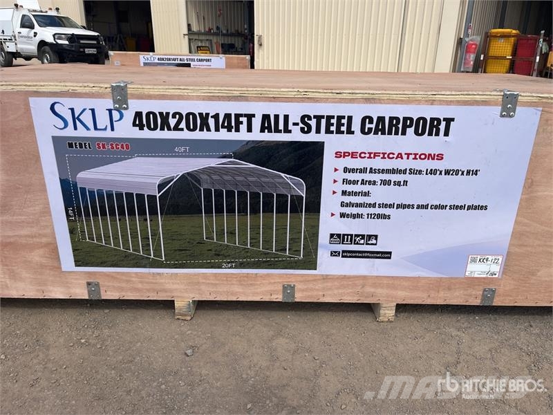  SKLP SK-SC40 20 ft x 40 ft All-Steel Carport (Unus Edificación de acero