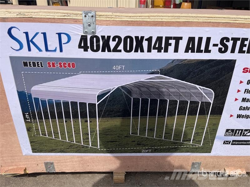  SKLP SK-SC40 20 ft x 40 ft All-Steel Carport (Unus Edificación de acero