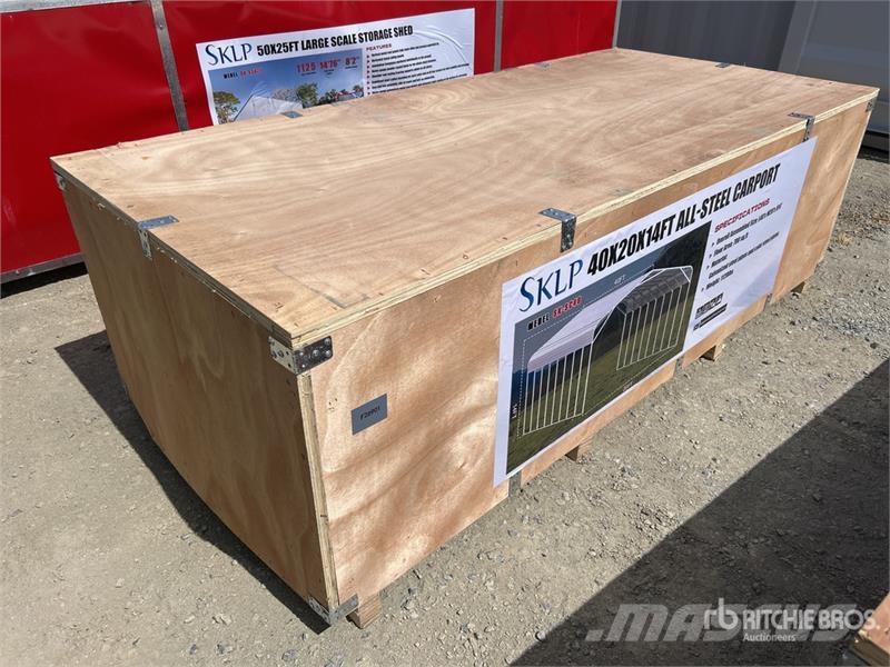 SKLP SK-SC40 20 ft x 40 ft All-Steel Carport (Unus Teräsrunkorakennukset