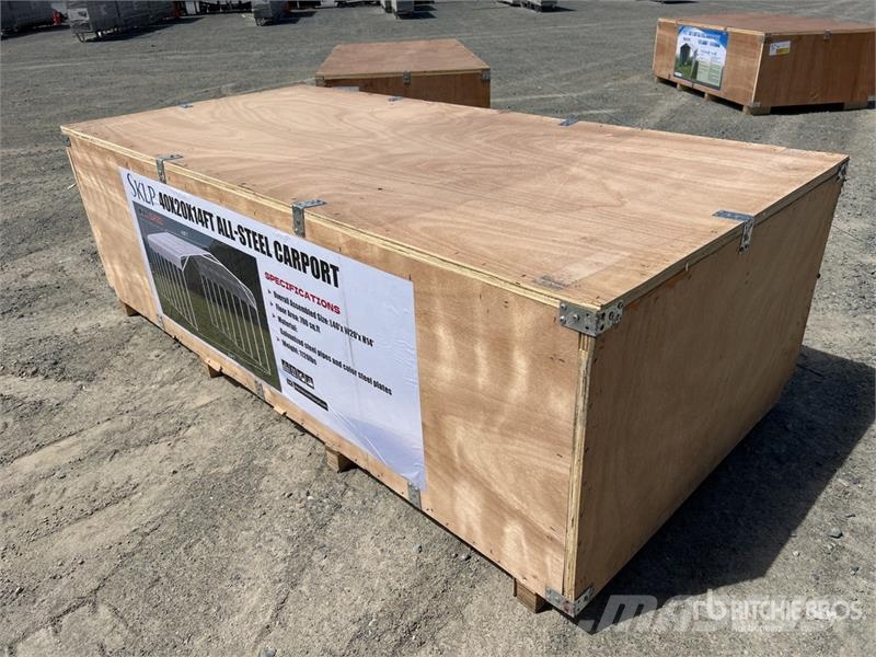 SKLP SK-SC40 20 ft x 40 ft All-Steel Carport (Unus Teräsrunkorakennukset