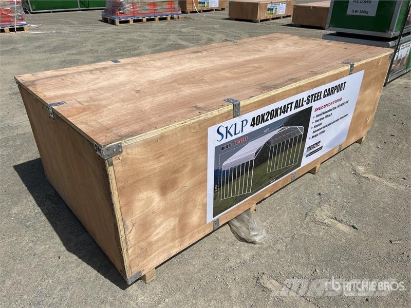 SKLP SK-SC40 20 ft x 40 ft All-Steel Carport (Unus Teräsrunkorakennukset