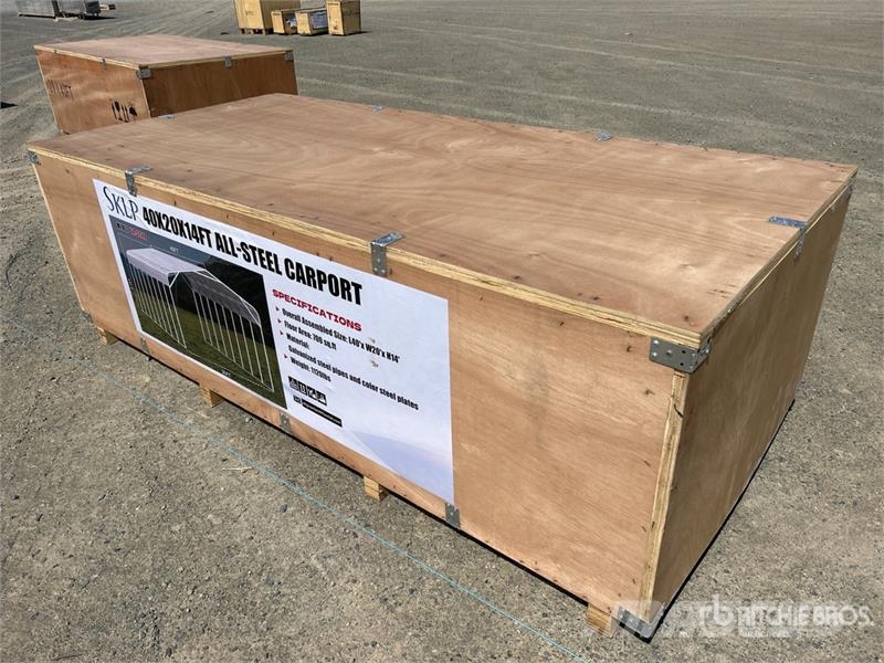 SKLP SK-SC40 20 ft x 40 ft All-Steel Carport (Unus Stålrammmer