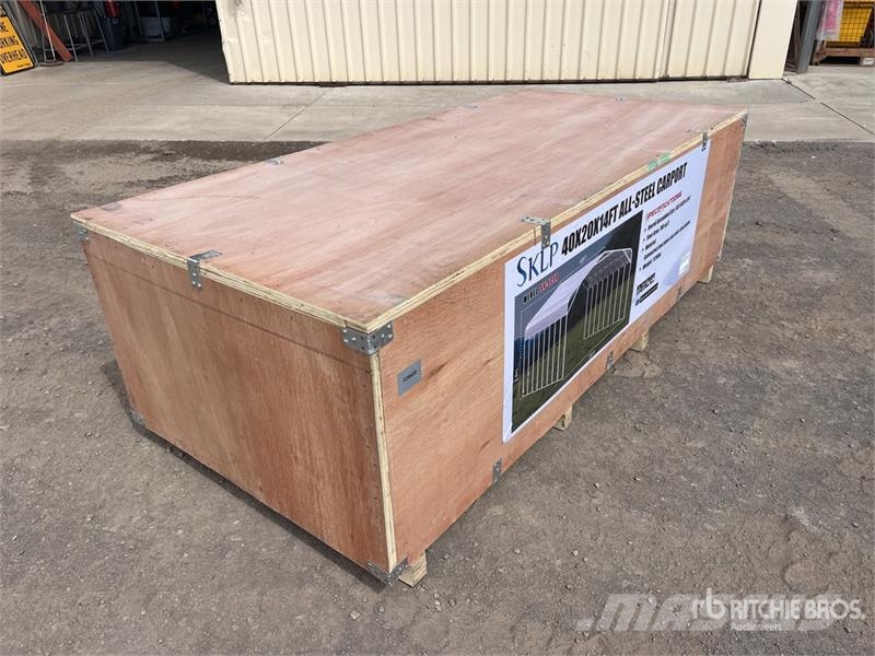 SKLP SK-SC40 20 ft x 40 ft All-Steel Carport (Unus Edificación de acero
