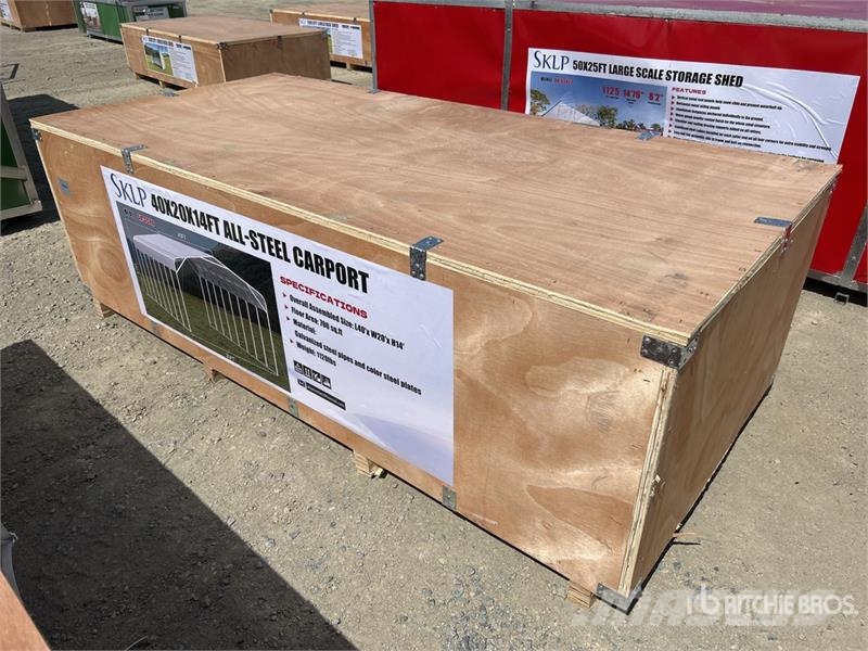 SKLP SK-SC40 20 ft x 40 ft All-Steel Carport (Unus Teräsrunkorakennukset