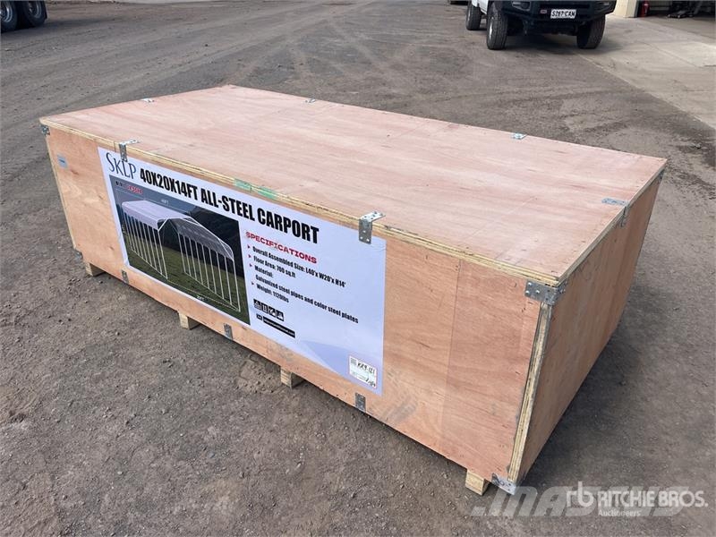 SKLP SK-SC40 20 ft x 40 ft All-Steel Carport (Unus Edificación de acero
