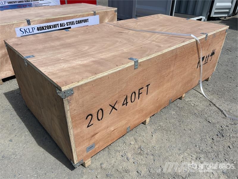SKLP SK-SC40 20 ft x 40 ft All-Steel Carport (Unus Teräsrunkorakennukset