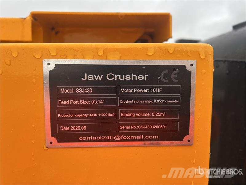 SKLP SK-SSJ430 Jaw Crusher (Unused) Дробилки
