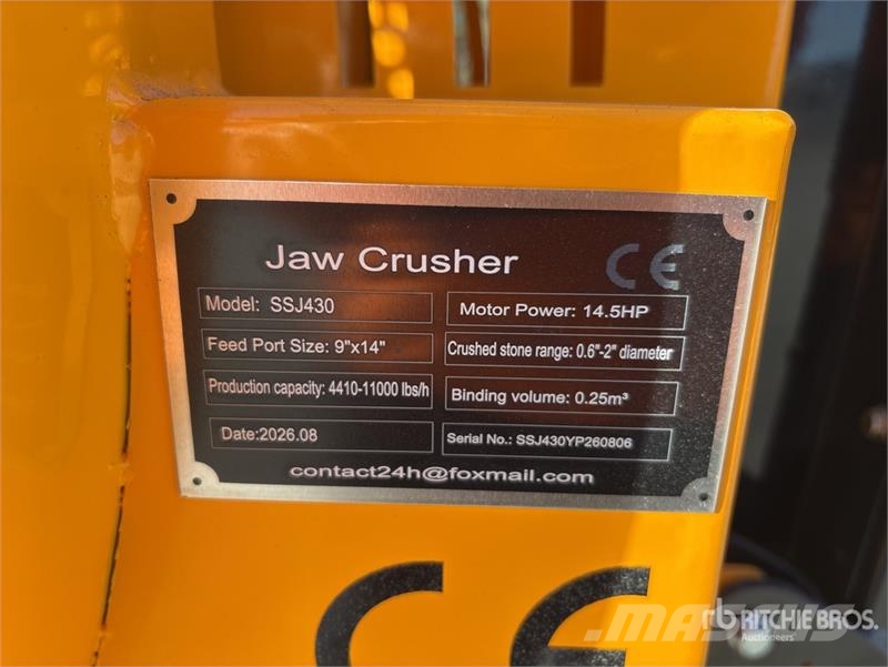  SKLP SK-SSJ430 Jaw Crusher (Unused) Дробилки