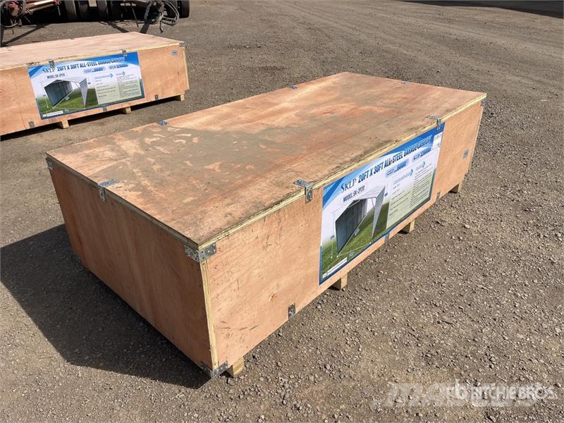  SKLP SK-ZP20 20 ft x 30 ft All-Steel Enclosed Carp Edificación de acero