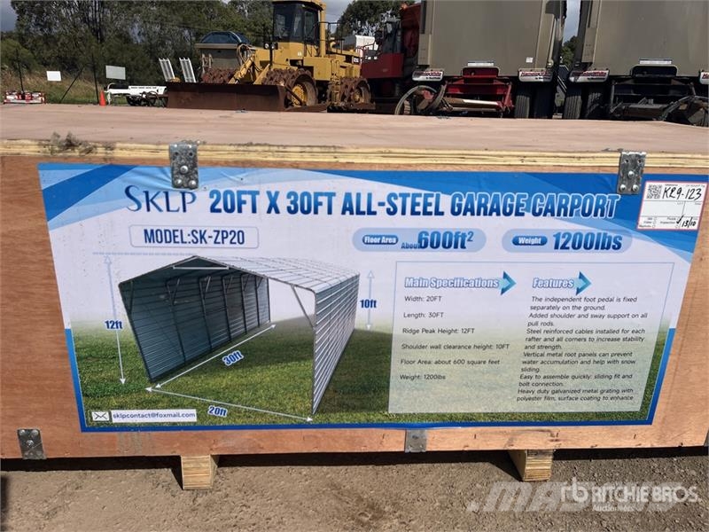 SKLP SK-ZP20 20 ft x 30 ft All-Steel Enclosed Carp Edificación de acero