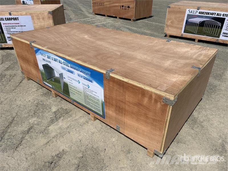 SKLP SK-ZP20 20 ft x 30 ft All-Steel Enclosed Carp Teräsrunkorakennukset