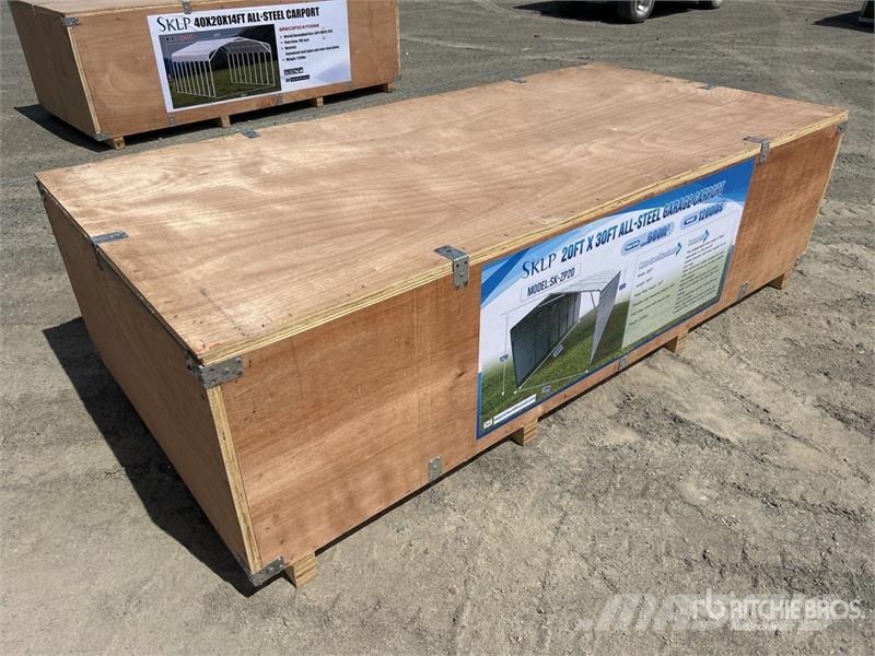 SKLP SK-ZP20 20 ft x 30 ft All-Steel Enclosed Carp Teräsrunkorakennukset