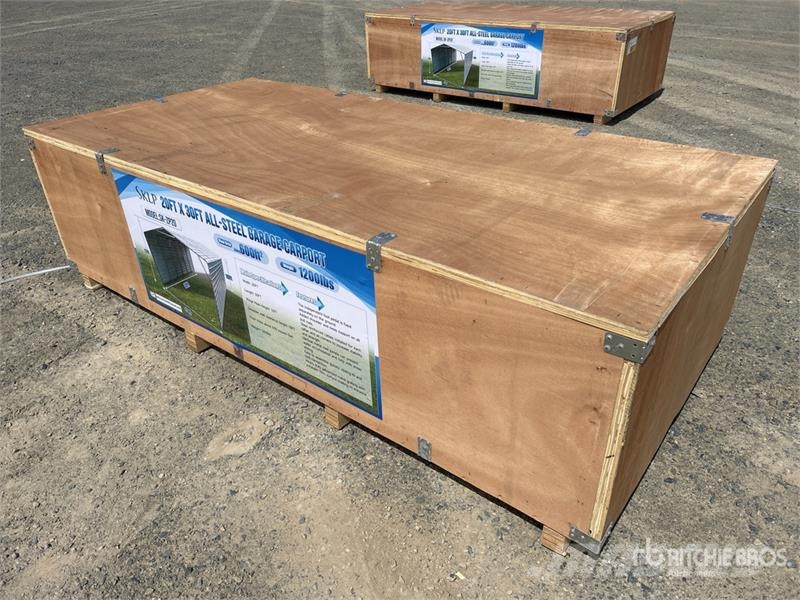 SKLP SK-ZP20 20 ft x 30 ft All-Steel Enclosed Carp Teräsrunkorakennukset