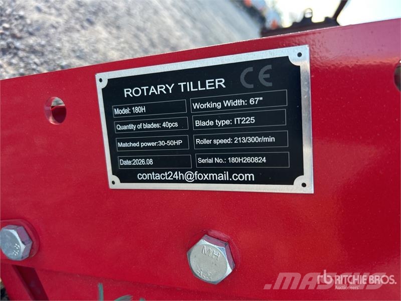  SKLP SK180 1800 mm 3-Point Rotary Tiller (Unused) 动力旋转耙