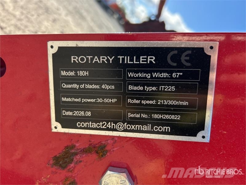  SKLP SK180 1800 mm 3-Point Rotary Tiller (Unused) 动力旋转耙