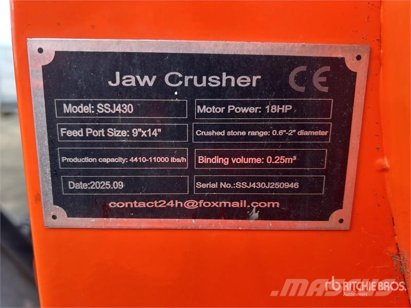  SKLP SSJ430 Jaw Crusher جراشات