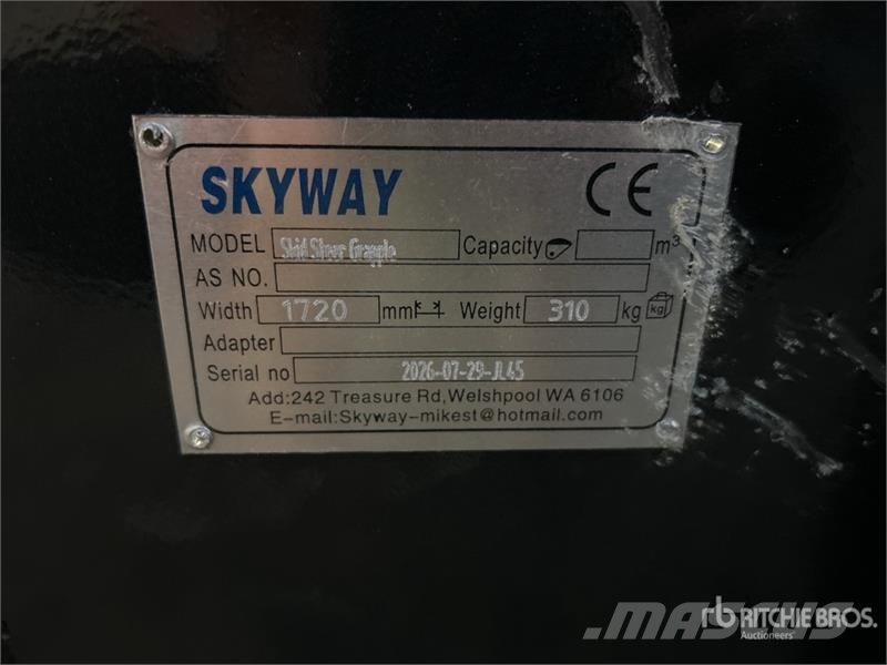  Skyway BSSHG-1720 1720 mm Skid Steer Grapple Bucke 抓斗