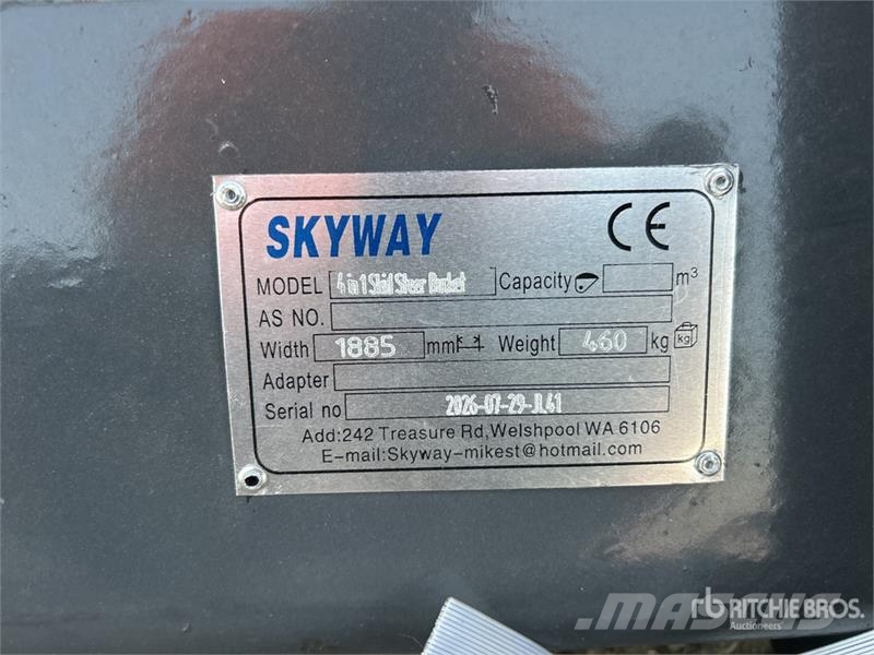  Skyway WBCT-4IN1 1885 mm Multi-Purpose Skid Steer  Kašike / Korpe