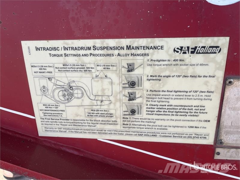 Sloanebuilt 6.5 m Tri/A B-Double Lead Rollback End Reboques basculantes