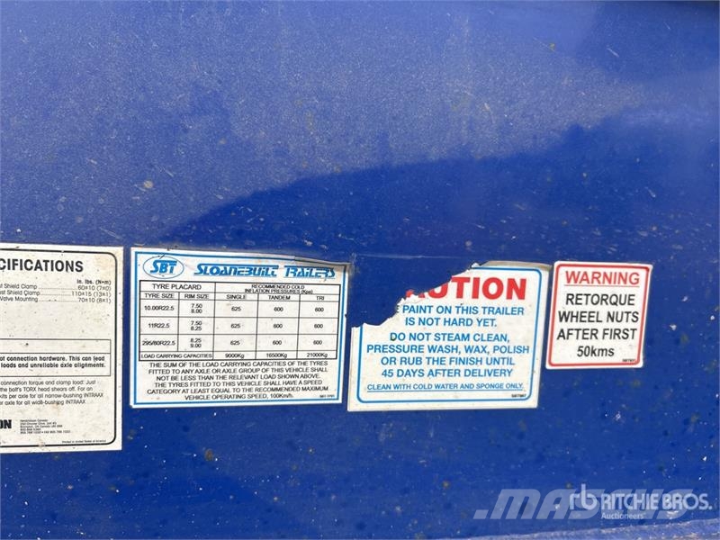  Sloanebuilt 9.9 m 5/Axle Dog End Dump Trailer Tipphengere