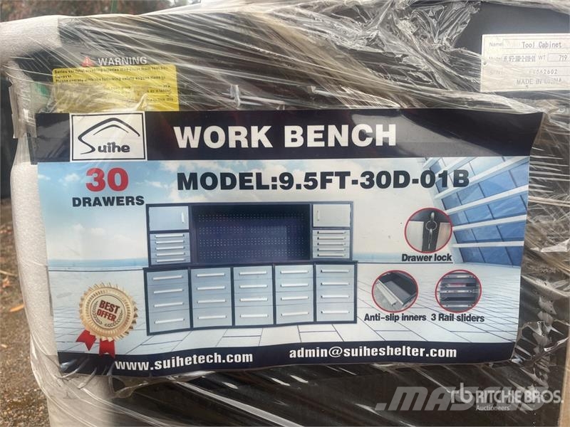 Suihe 2800 mm 30-Drawer Workbench (Unused) Other components