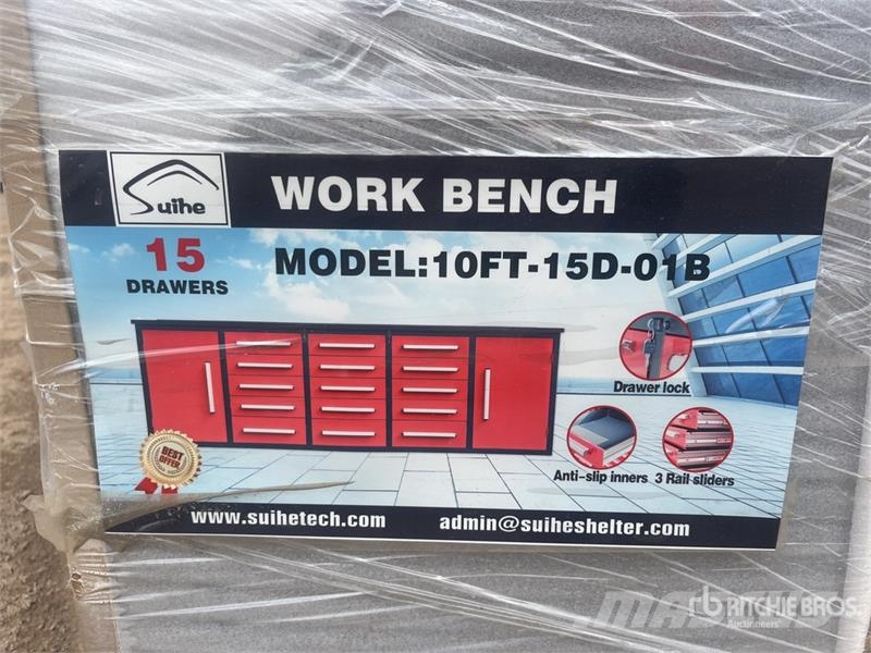 Suihe 2850 mm 15-Drawer Workbench (Unused) Other components