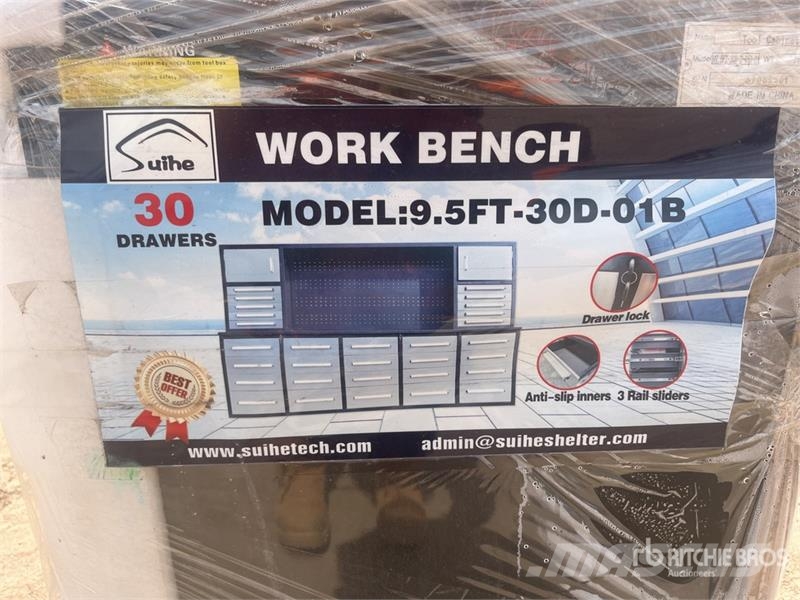Suihe 9.5FT-30D-01B 2700 mm 30-Drawer Workbench (Unused) Other components
