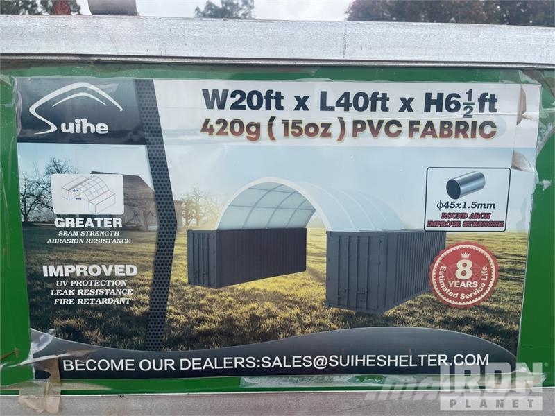 Suihe C2040-420gPVC 20 ft x 40 ft Container Shelter (Unu معدات البناء - غير ذلك