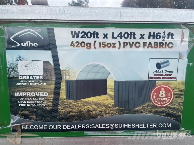 Suihe C2040-42gPVC 20 ft x 40 ft Container Shelter (Unus Építőipar - Egyebek