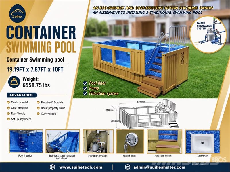 Suihe CSP 20 ft Container Swimming Pool (Unused) Otros remolques