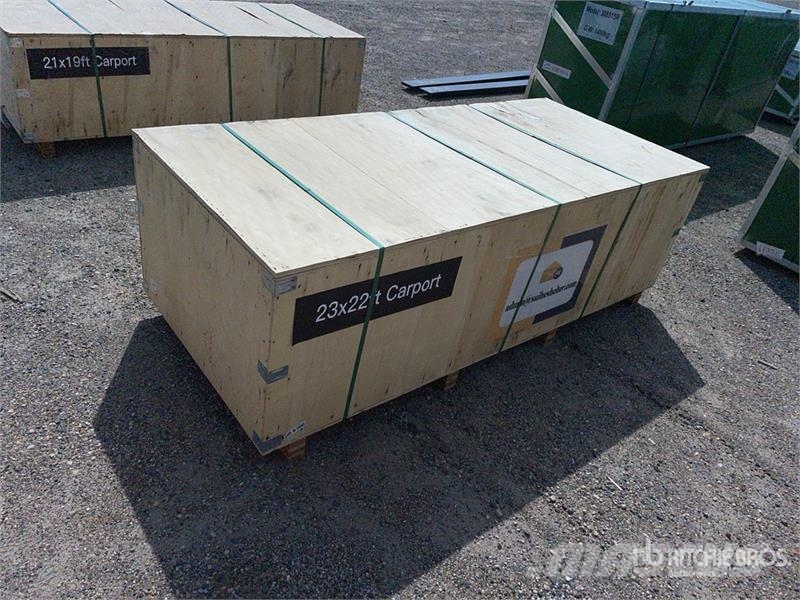 Suihe GS2322 23 ft x 22 ft Double Garage Metal (Unused) Сгради от стоманена конструкция