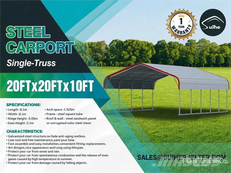Suihe M202010P 20 ft x 20 ft (Unused) Сгради от стоманена конструкция
