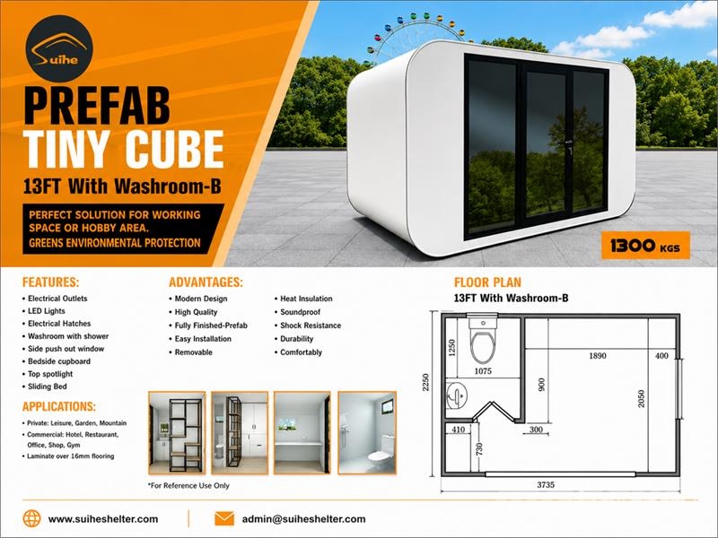 Suihe MH13B-FP 13 ft Prefabricated Tiny Home (Unused) Otros remolques
