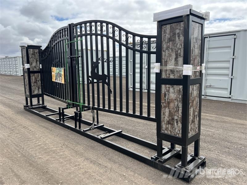 Suihe NFG-20FGP-E 20 ft Wrought Iron Bi-Parting Driveway ماكينات زراعية - غير ذلك