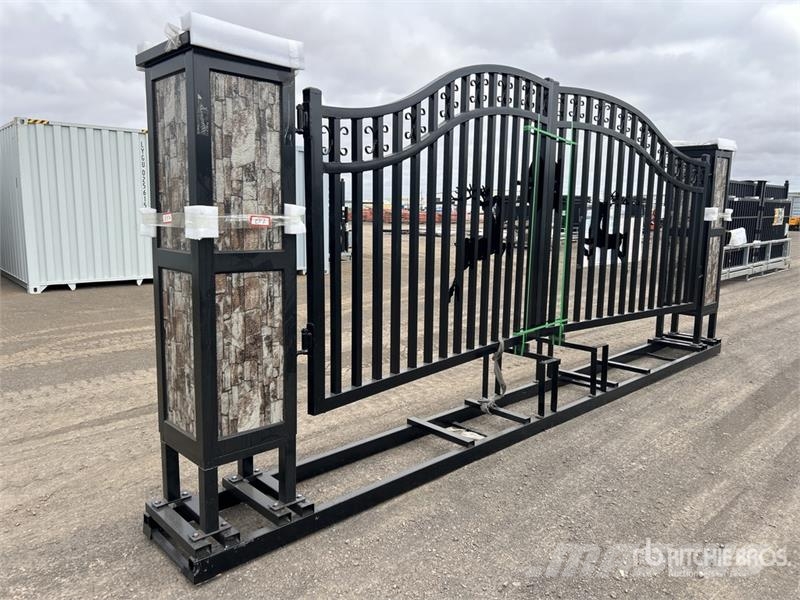 Suihe NFG-20FGP-E 20 ft Wrought Iron Bi-Parting Driveway ماكينات زراعية - غير ذلك