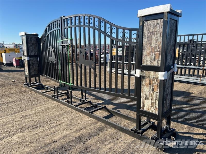 Suihe NFG-20FGP-E 20 ft Wrought Iron Bi-Parting Driveway ماكينات زراعية - غير ذلك