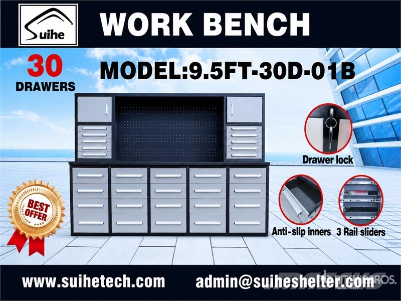 Suihe NWB-H30DS -9.5 9 ft 6 in 30-Drawer Workbench (Unus Inne akcesoria