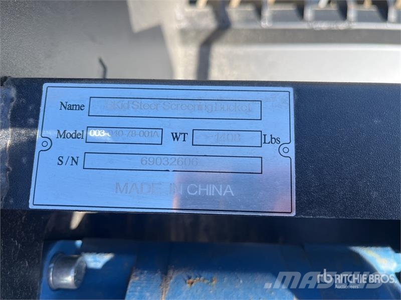 Suihe SSB-S 78 in Skid Steer Bucket (Unused) Screening buckets