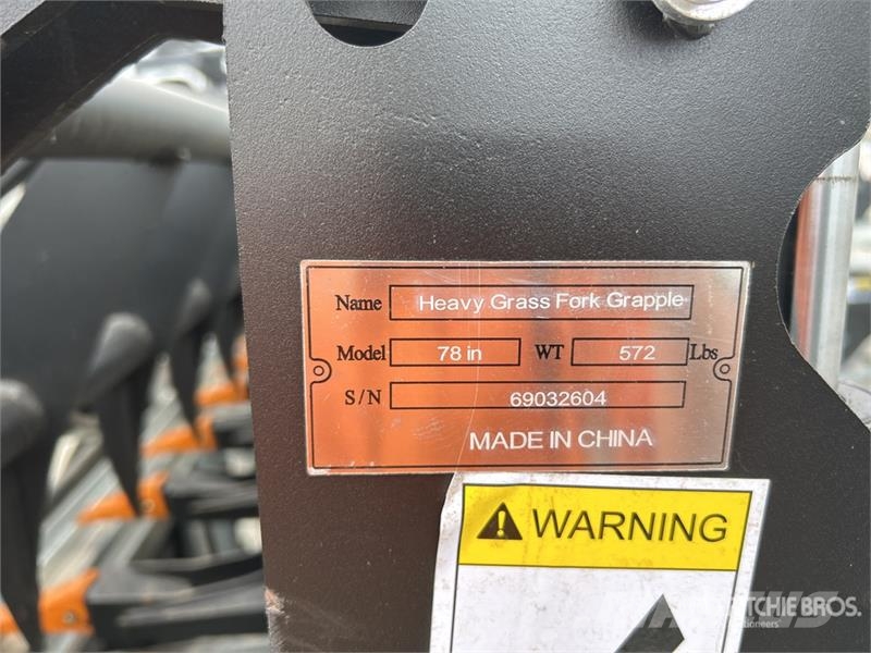 Suihe SSR-78 78 in Skid Steer Root Rake (Unused) مكابس وميبسات التبن