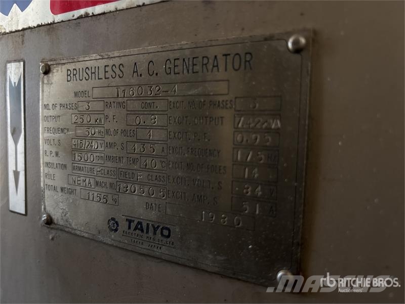 Taiyo 250 kW Mobile Bogie/A Generator Set Diesel Generators