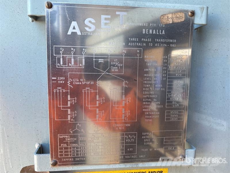 Taiyo 250 kW Mobile Bogie/A Generator Set Diesel Generators