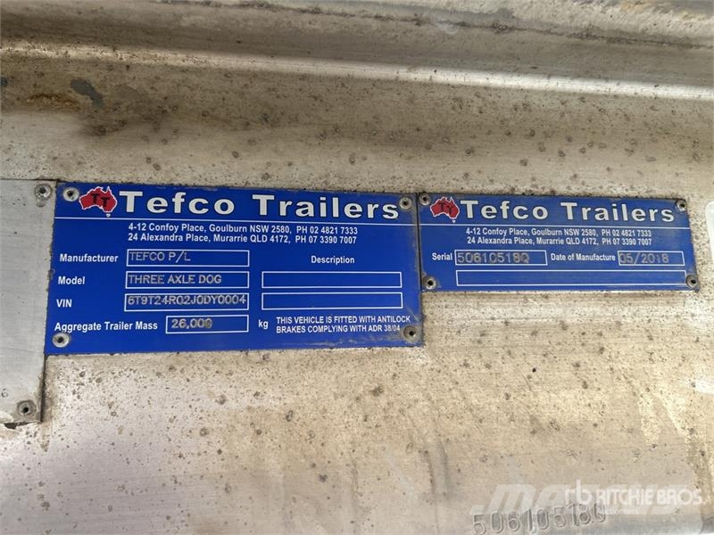  Tefco 6 m Super Dog End Dump Trailer Ανατρεπόμενες ρυμούλκες