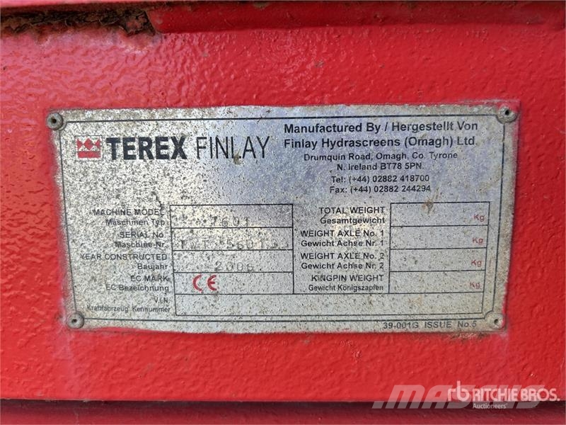 Terex 760T Tracked Trommel Screen الطبلة