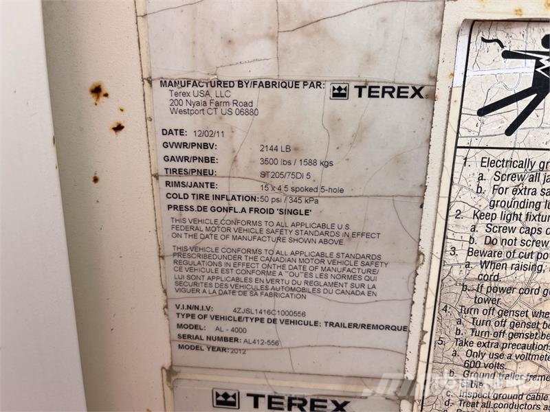Terex AL4000 Освітлювальні вежі