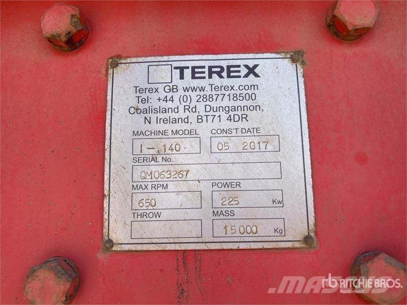 Terex Finlay I-140 Impact Crusher Moottorit ja vaihteistot