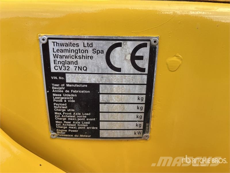  Thwaits 6 ton 4x4 Swivel Dumper عربات نقل قلابة للمواقع